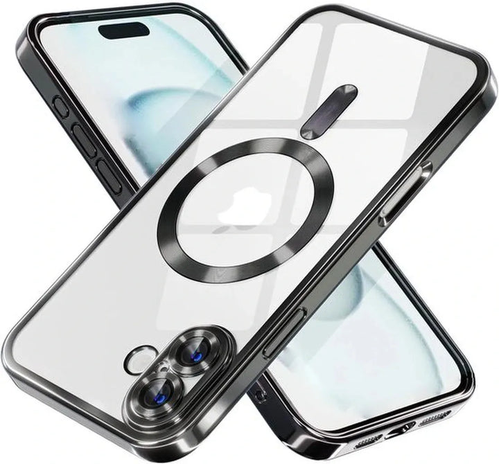 iPhone 16 Hoesjes – MagSafe Compatible Backcover – Ingebouwde Camerabescherming – Zwart-Ilumina Benelux