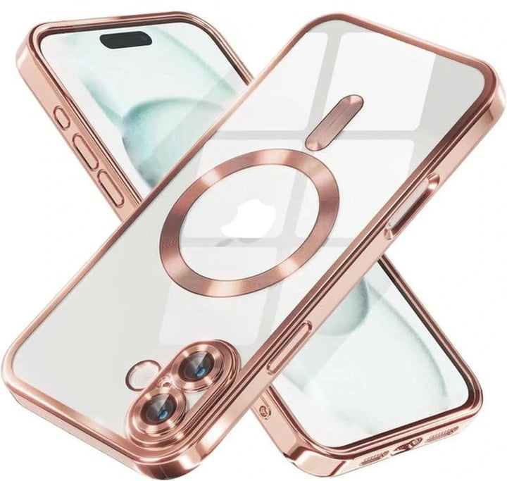 iPhone 16 Hoesjes – MagSafe Compatible Backcover – Ingebouwde Camerabescherming – Roségoud-Ilumina Benelux