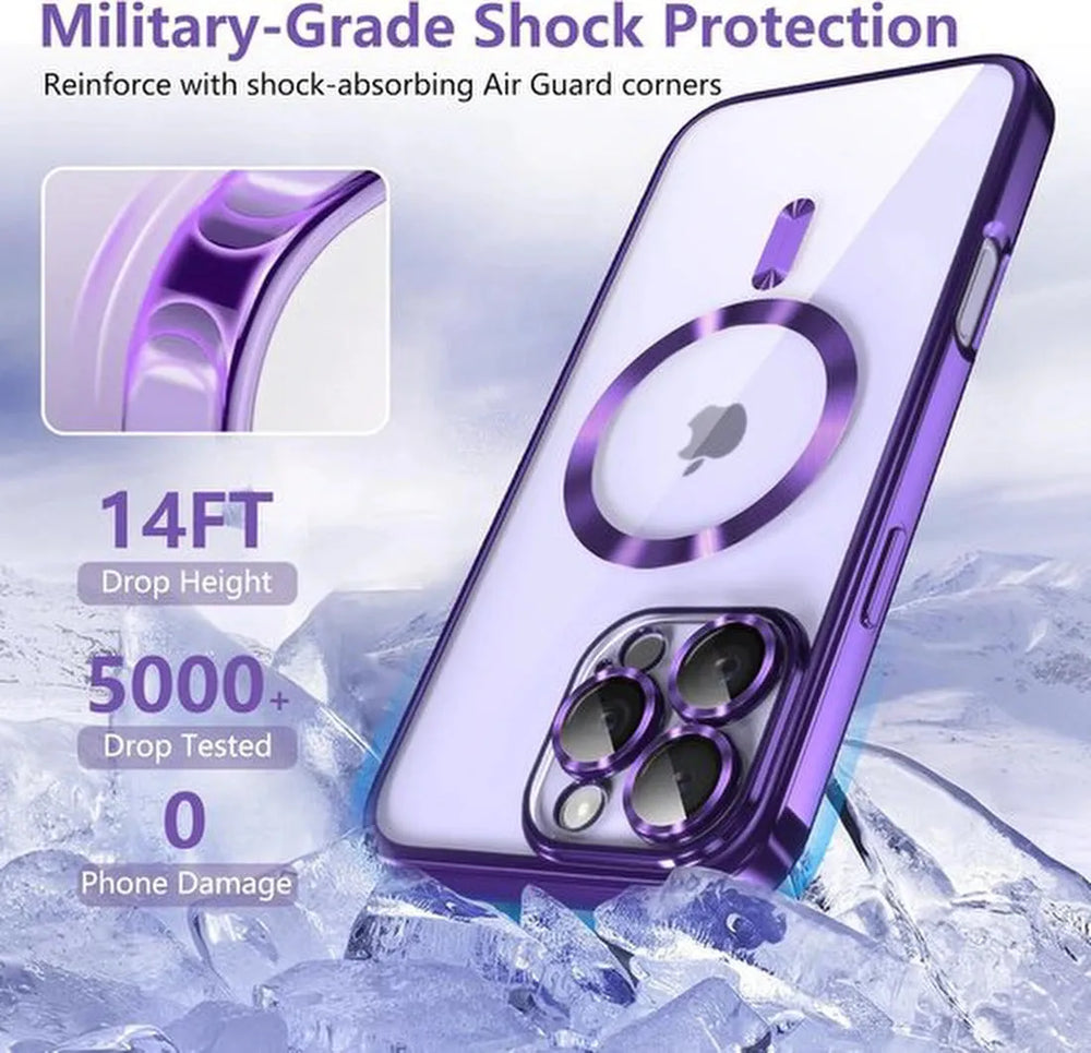 iPhone 16 Hoesjes – MagSafe Compatible Backcover – Ingebouwde Camerabescherming – Paars-Ilumina Benelux