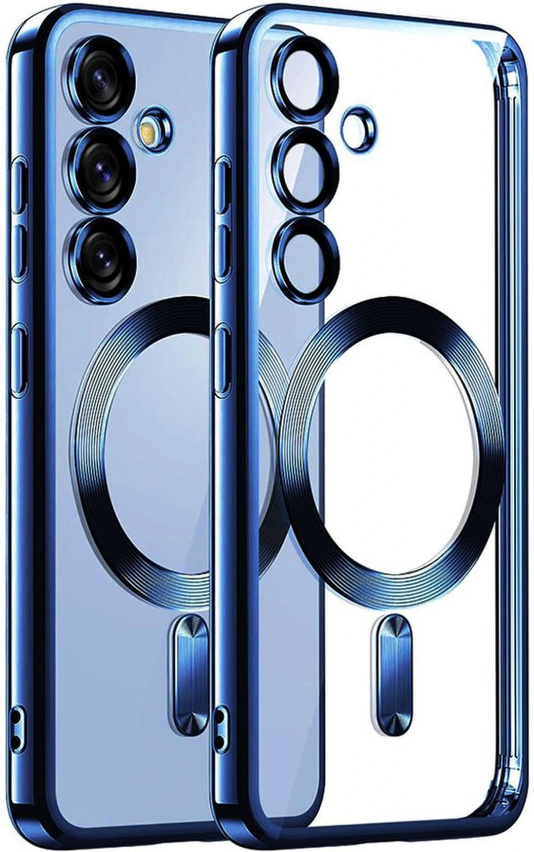 Hoesje Geschikt voor: Samsung Galaxy S23 Magsafe Compatible - Blauw - Back Cover met ingebouwde Camera lens Protector