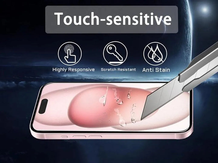 iPhone 16 Hoesjes – Liquid Siliconen Backcover – Screenprotector & Camera Lens Protector – Schokbestendig – Kobaltblauw-Ilumina Benelux