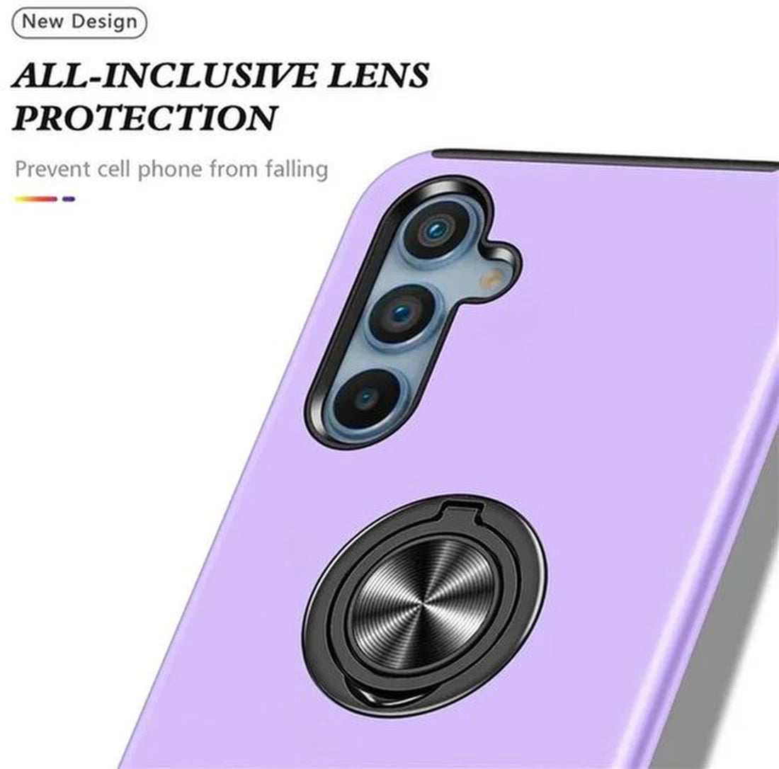 Telefoonhoesje met Vingerring - Hoesje Geschikt voor: Samsung Galaxy A06 - Paars
