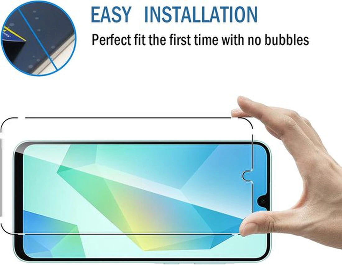Backcover Shockproof Inclusief Screenprotector Gehard Glas - Hoesje Geschikt voor: Samsung Galaxy A06 - Groen