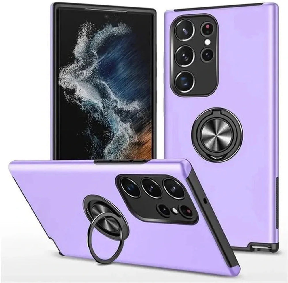 Samsung Galaxy S25 Ultra Hoesjes – Shockproof Backcover – Inclusief Gehard Glas Screenprotector – Paars-Ilumina Benelux