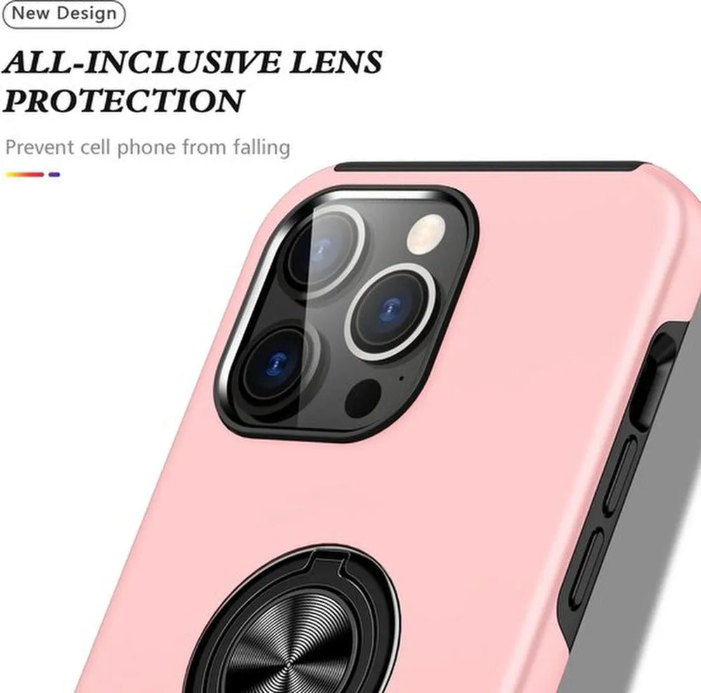iPhone 16 Pro Hoesjes – Shockproof Backcover – Inclusief Gehard Glas Screenprotector – Roze-Ilumina Benelux
