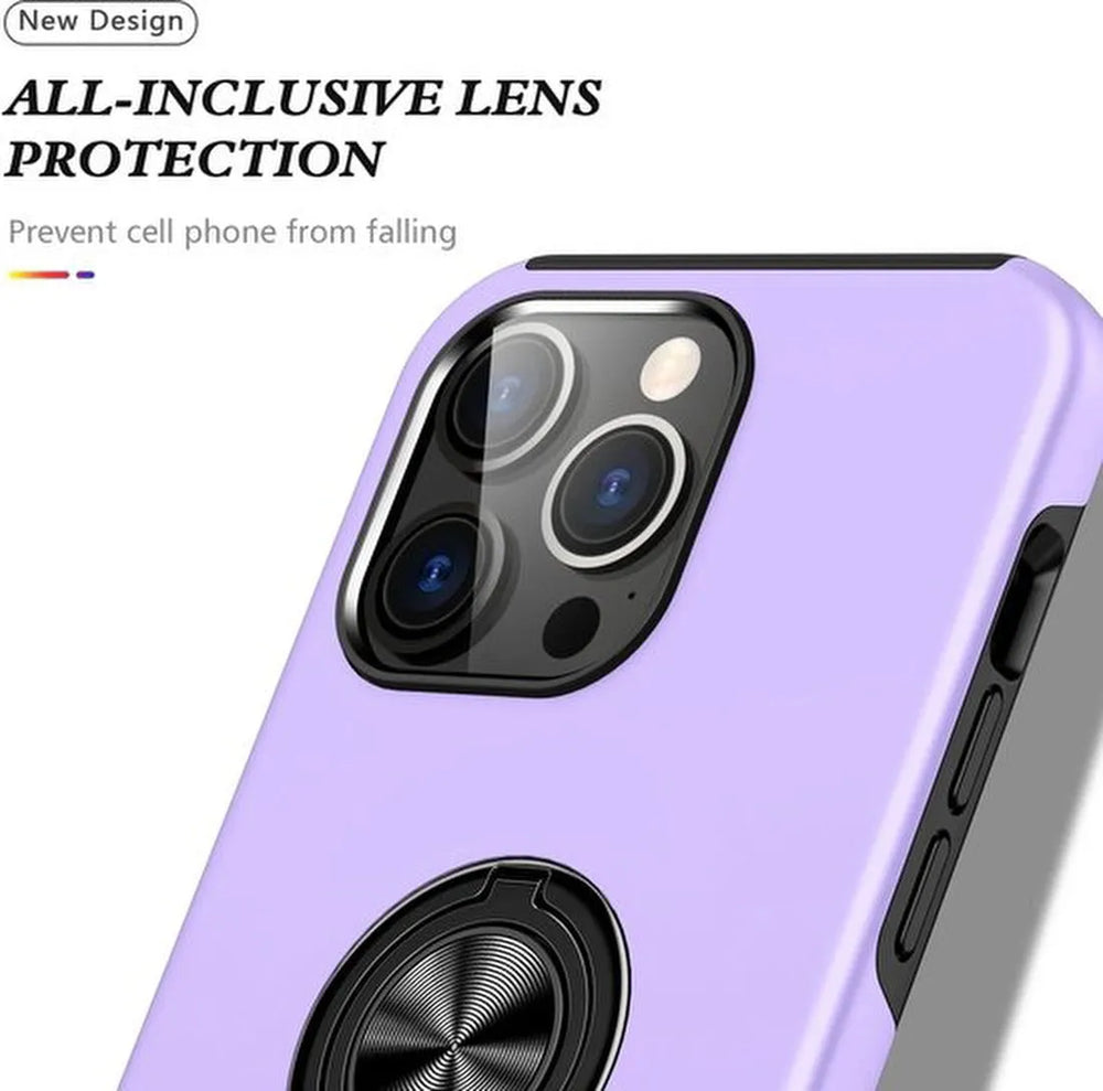 iPhone 16 Pro Hoesjes – Shockproof Backcover – Inclusief Gehard Glas Screenprotector – Paars-Ilumina Benelux