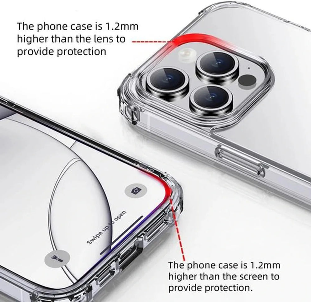 iPhone 16 Pro Hoesjes – Ultra-Hybrid Backcover – Schokbestendig – Crystal Clear – Transparant-Ilumina Benelux