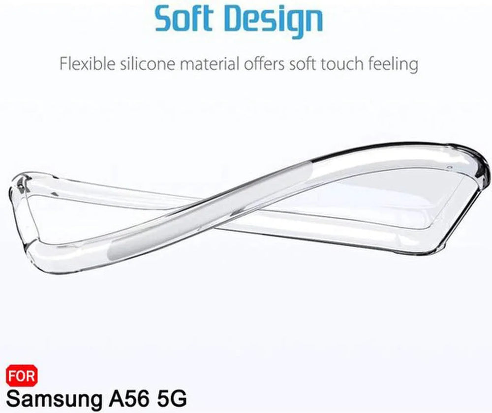 Samsung Galaxy A56 Hoesjes – Transparante Siliconen Backcover – Flexibel – Schokbestendig-Ilumina Benelux