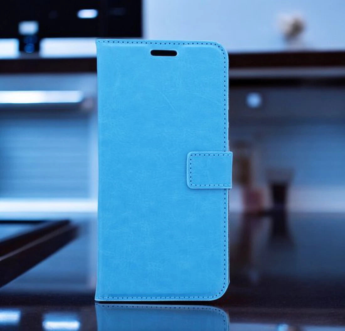 Samsung Galaxy A06 Hoesjes – Portemonnee Book Case – Pasjeshouder – 2x Gehard Glas Screenprotector – Turquoise