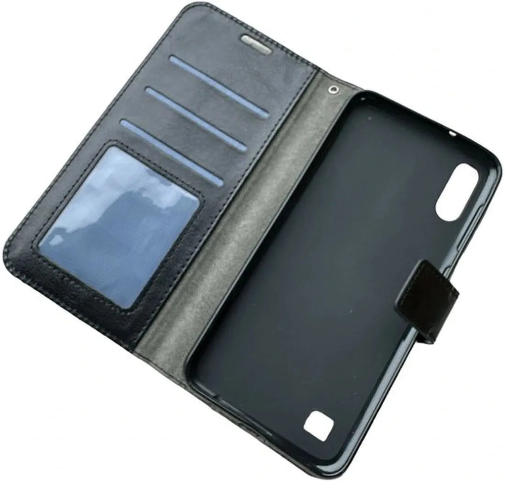 Samsung Galaxy A50 Hoesjes – Portemonnee Book Case – Pasjeshouder – Magneetsluiting – Zwart-Ilumina Benelux