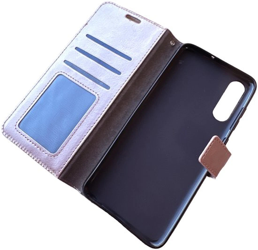 Portemonnee Book Case Hoesje Geschikt voor: Samsung Galaxy A7 2018 - Roségoud