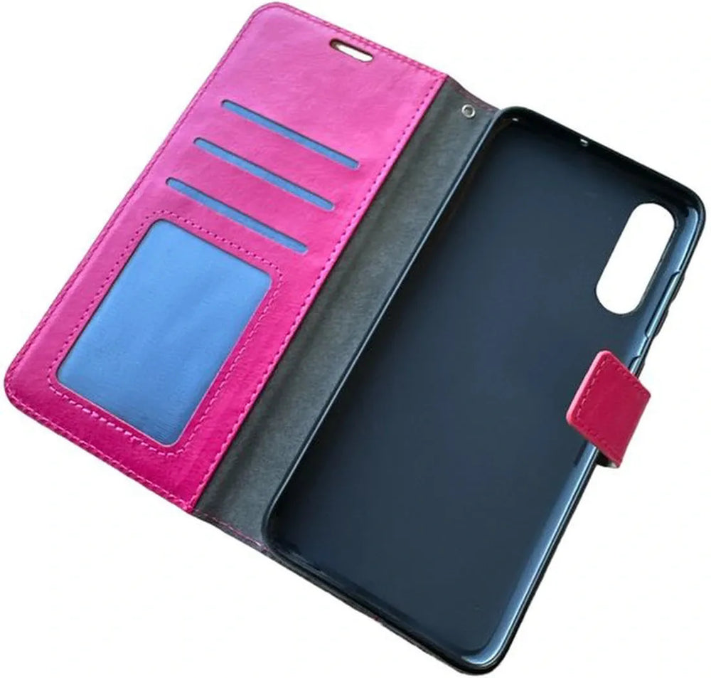 Samsung Galaxy A7 2018 Hoesjes – Portemonnee Book Case – Pasjeshouder – Magneetsluiting – Roze-Ilumina Benelux