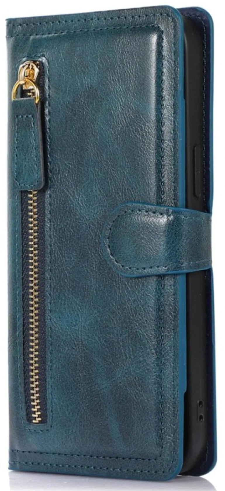 iPhone 16 Plus Hoesjes – Vintage Portemonnee Hoes – Pasjeshouder – Magneetsluiting – Blauw-Ilumina Benelux