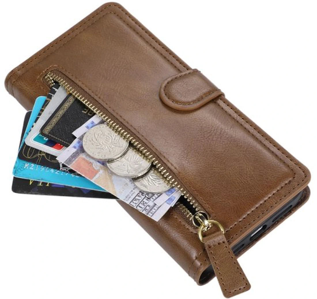 Premium Vintage Wallet Hoesje Geschikt voor Samsung Galaxy A16 - DonkerBruin