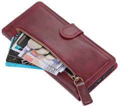 Premium Vintage Wallet Hoesje Geschikt voor Samsung Galaxy A24 - Rood