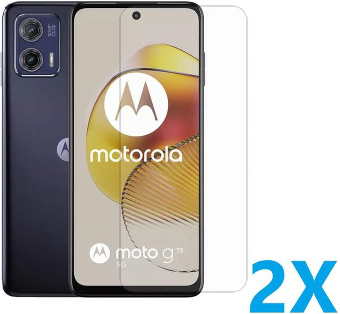 Screenprotector - Geschikt voor Motorola Moto G73 5G - 9H Glas (2-Pack)