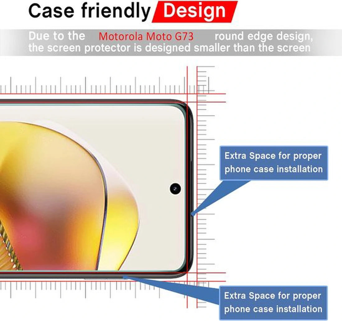 Screenprotector - Geschikt voor Motorola Moto G73 5G - 9H Glas (2-Pack)