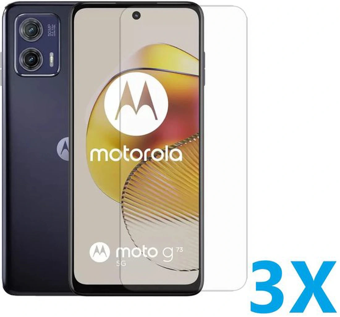 Screenprotector - Geschikt voor Motorola Moto G73 5G - 9H Glas (3-Pack)