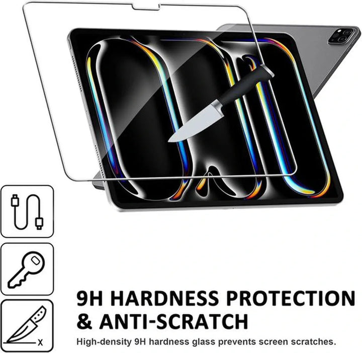 Screenprotector – Geschikt voor iPad Air 13 inch (2024/2025/2026) / iPad Pro 13 (2024/2025) – Gehard Glas – Anti-kras-tabletscreenprotectors-Ilumina Benelux