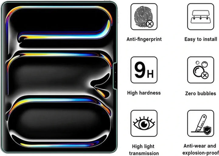 Screenprotector – Geschikt voor iPad Air 13 inch (2024/2025/2026) / iPad Pro 13 (2024/2025) – Gehard Glas – Anti-kras – 3x-tabletscreenprotectors-Ilumina Benelux