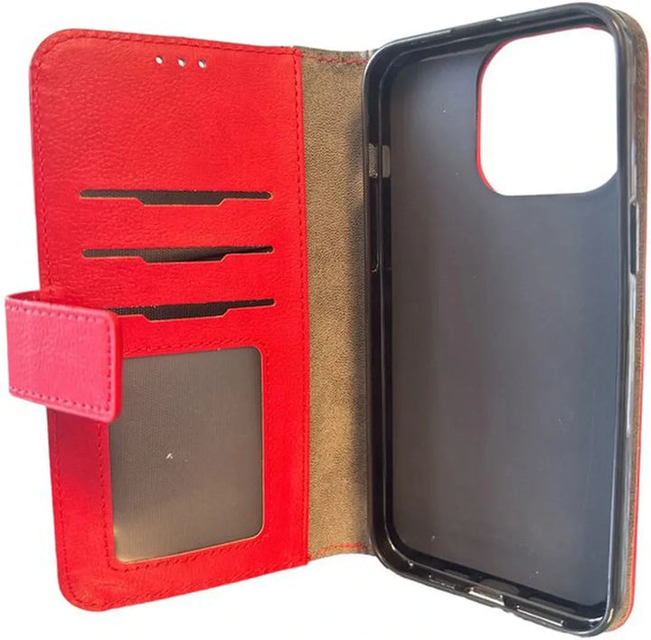 iPhone 16 Hoesjes – Portemonnee Hoes – 9 Pasjesvakken – Multi Storage Wallet – Rood-Ilumina Benelux