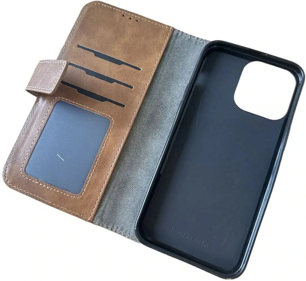 iPhone 16 Plus Hoesjes – Portemonnee Hoes – 9 Pasjesvakken – Multi Storage Wallet – Bruin-Ilumina Benelux