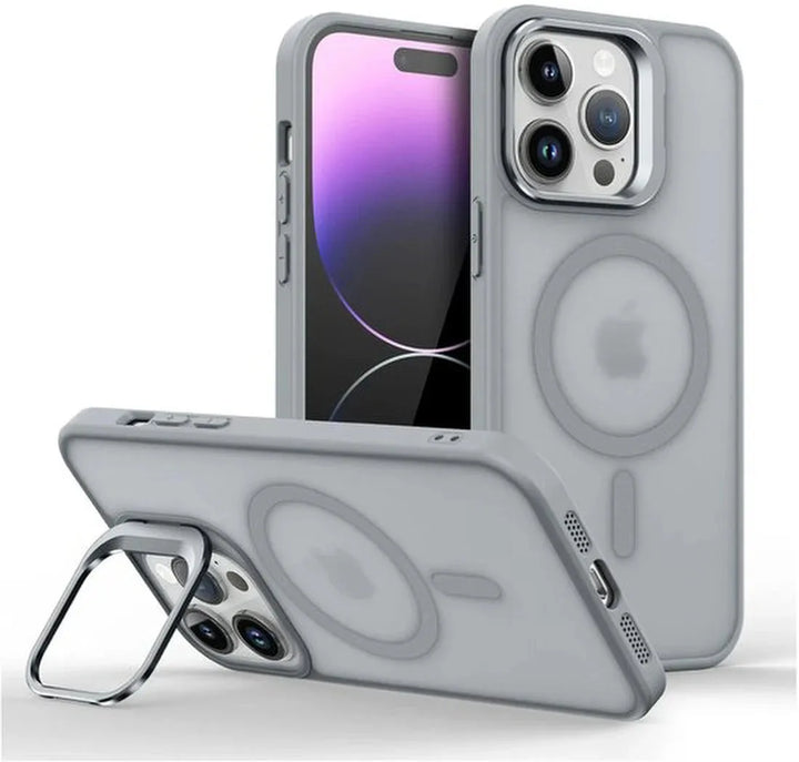iPhone 16 Hoesjes – MagSafe Backcover – Schokbestendig – Grijs-Ilumina Benelux