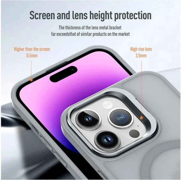 iPhone 16 Hoesjes – MagSafe Backcover – Schokbestendig – Grijs-Ilumina Benelux