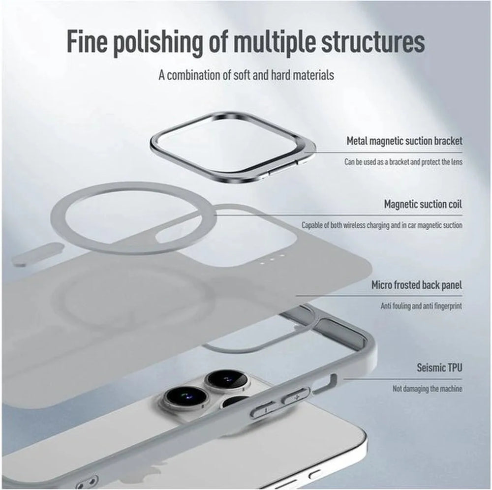 iPhone 16 Plus Hoesjes – MagSafe Backcover – Schokbestendig – Zwart-Ilumina Benelux