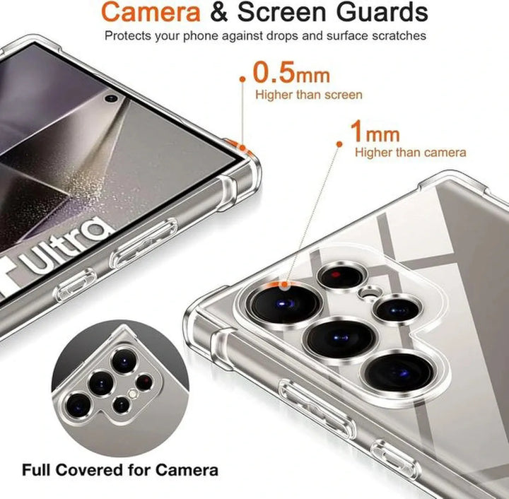 Samsung Galaxy S23 Ultra Hoesjes – Siliconen Backcover – Schokbestendig – Camera Beschermer – Transparant-Ilumina Benelux