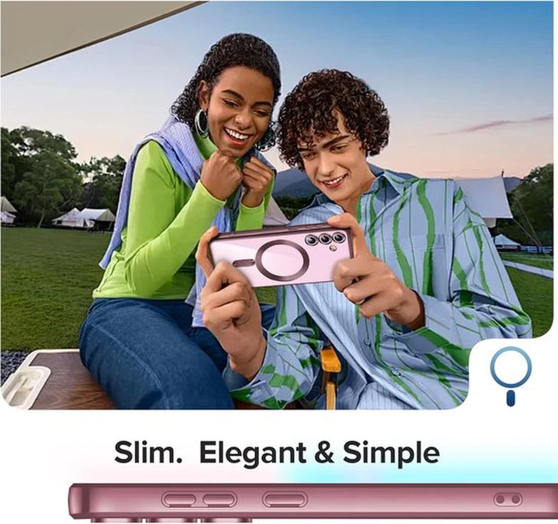 Hoesje Geschikt voor: Samsung Galaxy A36 Magsafe Compatible - Roségoud - Back Cover met ingebouwde Camera lens Protector