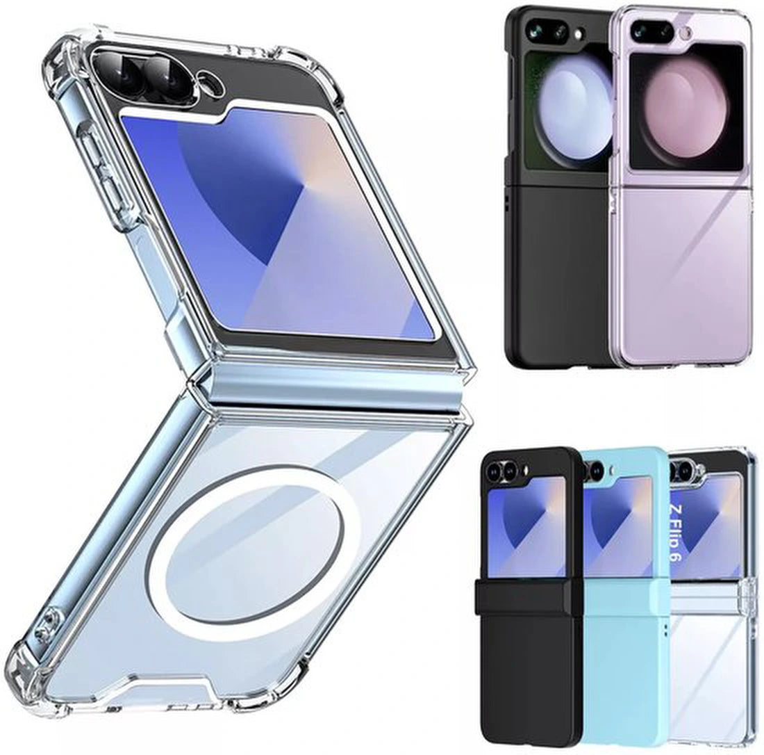 Samsung Galaxy Z Flip 6 Hoesjes – Transparante TPU Backcover – MagSafe Compatibel – Schokbestendig – Dun Flexibel – Doorzichtig