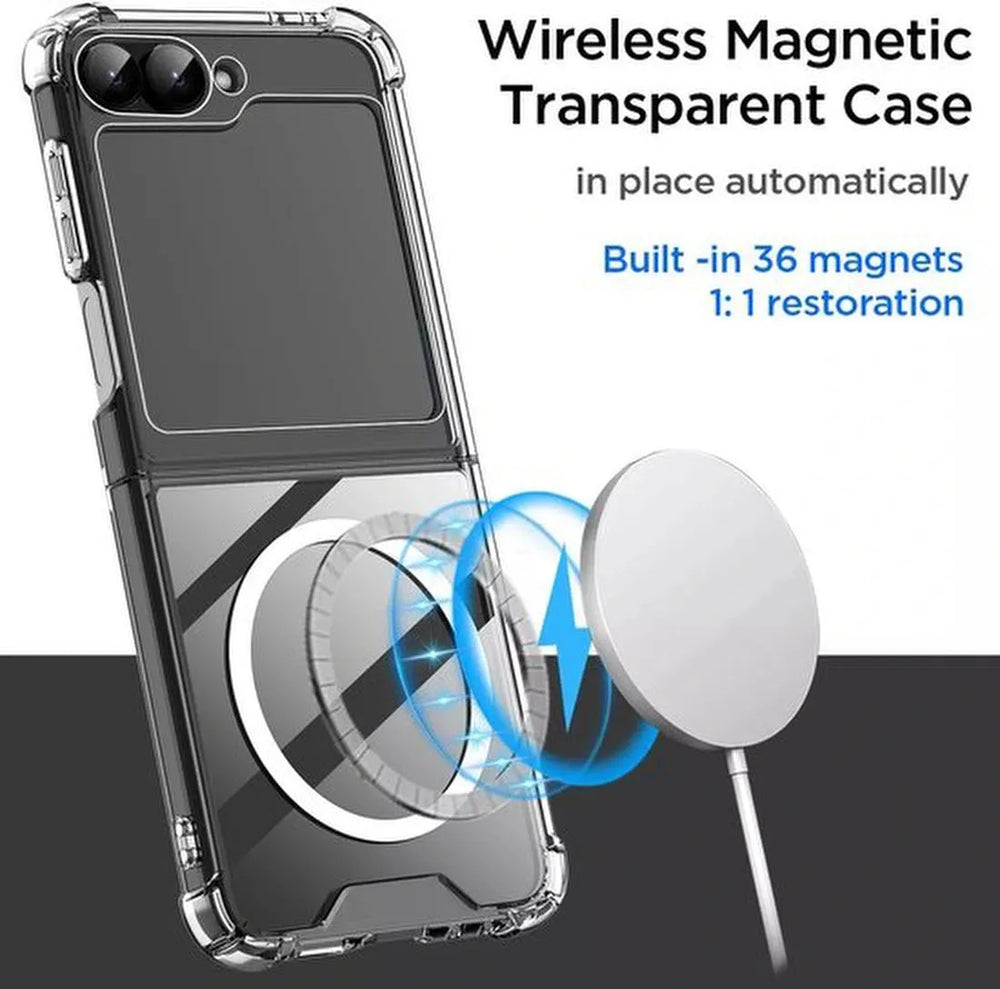 Samsung Galaxy Z Flip 5 Hoesjes – Transparante TPU Backcover – MagSafe Compatibel – Schokbestendig – Dun & Flexibel – Doorzichtig-Ilumina Benelux