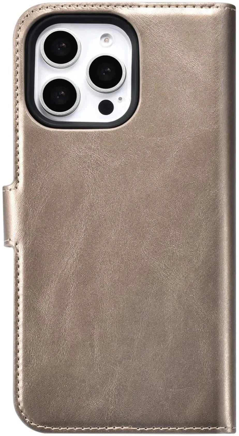 iPhone 16 Pro Hoesjes – 2-in-1 Portemonnee Case – Magnetisch Afneembaar – Magneetsluiting – Goud-Ilumina Benelux