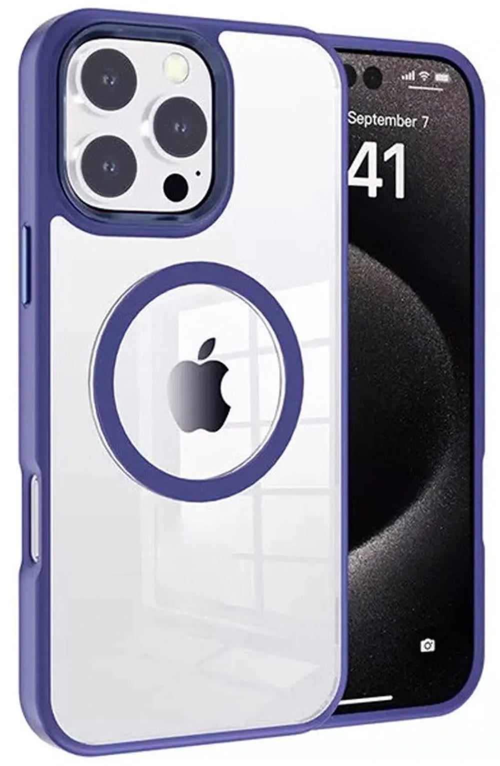 iPhone 16 Plus Hoesjes – Magnetische Backcover – MagSafe Compatibel – Blauw-Ilumina Benelux