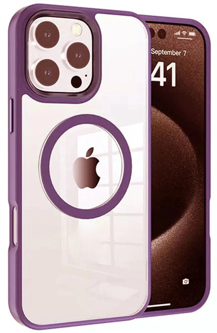 iPhone 16 Pro Max Hoesjes – Magnetische Backcover – MagSafe Compatibel – Paars-Ilumina Benelux
