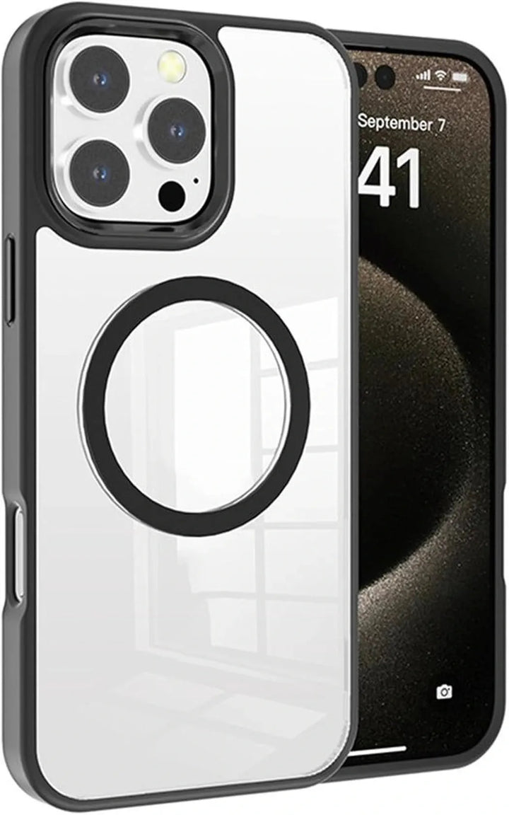 iPhone 15 Pro Max Hoesjes – Magnetische Backcover – MagSafe Compatibel – Zwart-Ilumina Benelux