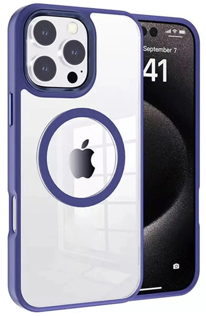 iPhone 15 Pro Max Hoesjes – Magnetische Backcover – MagSafe Compatibel – Blauw-Ilumina Benelux