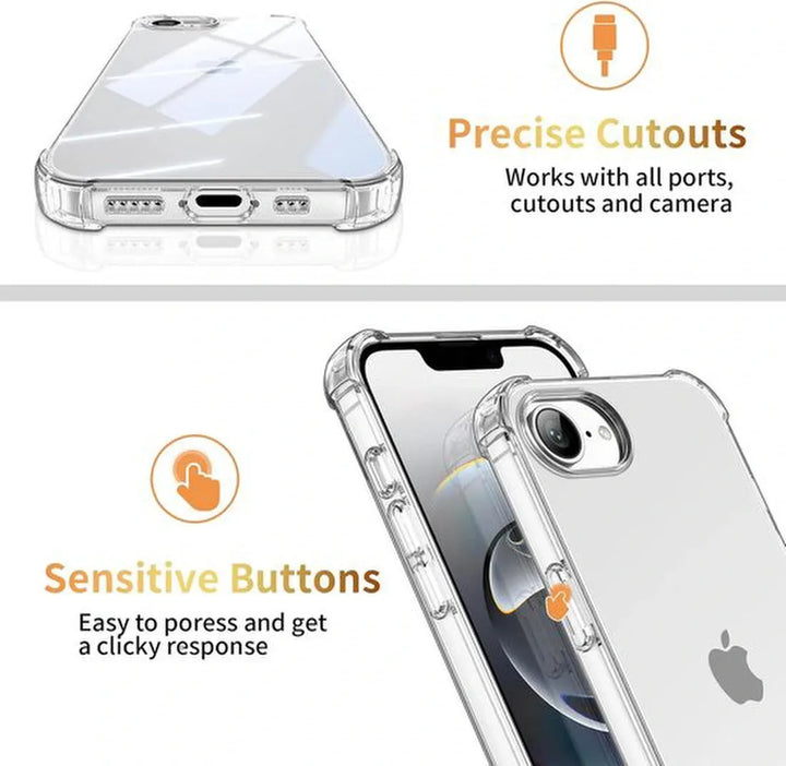 iPhone 16E Hoesjes – Transparante Backcover – Schokbestendig – Nekkoord Koord – Groen-Ilumina Benelux