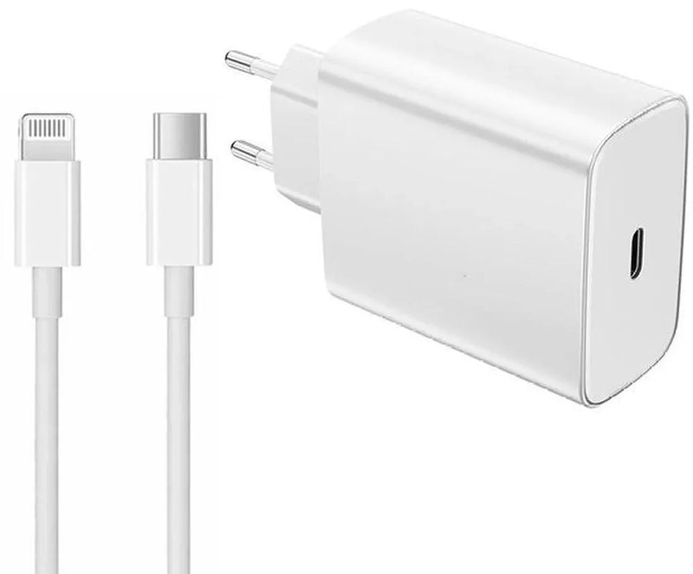 Oplader – Geschikt voor iPhone & iPad – 45W Snellader USB-C Adapter – USB-C naar Lightning Kabel 3M-Oplader-Ilumina Benelux