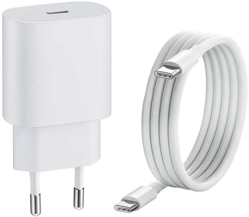 USB-C Oplader – 25W Snellader met USB-C naar USB-C Oplaadkabel 1,5M – Geschikt voor Samsung Galaxy S25/S24/S23 & iPhone 16/15-Oplader-Ilumina Benelux