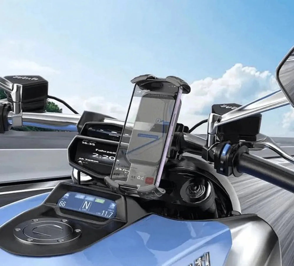 Telefoonhouder fiets & motor – 360° draaibaar – Universele montagebeugel – Stevige grip – Zwart-Ilumina Benelux