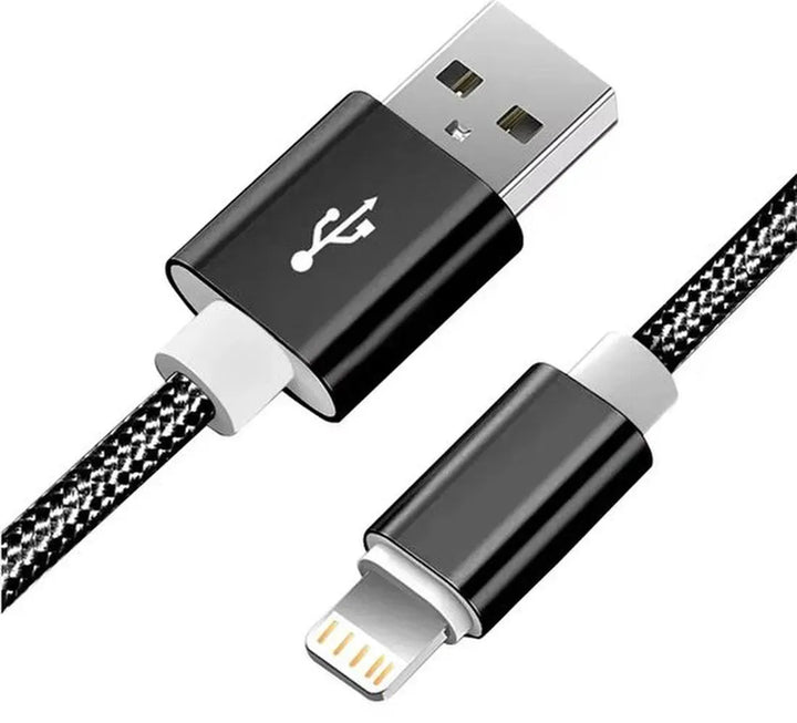 Oplaadkabel – USB-A naar Lightning kabel – Geschikt voor iPhone & iPad – 1 Meter – Zwart-USB-Kabels-Ilumina Benelux
