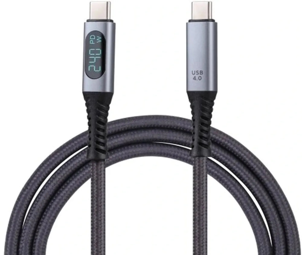 USB-C kabel – Thunderbolt 4 – 40 Gbps – 240W – 8K – 1 Meter – Zwart-USB-Kabels-Ilumina Benelux
