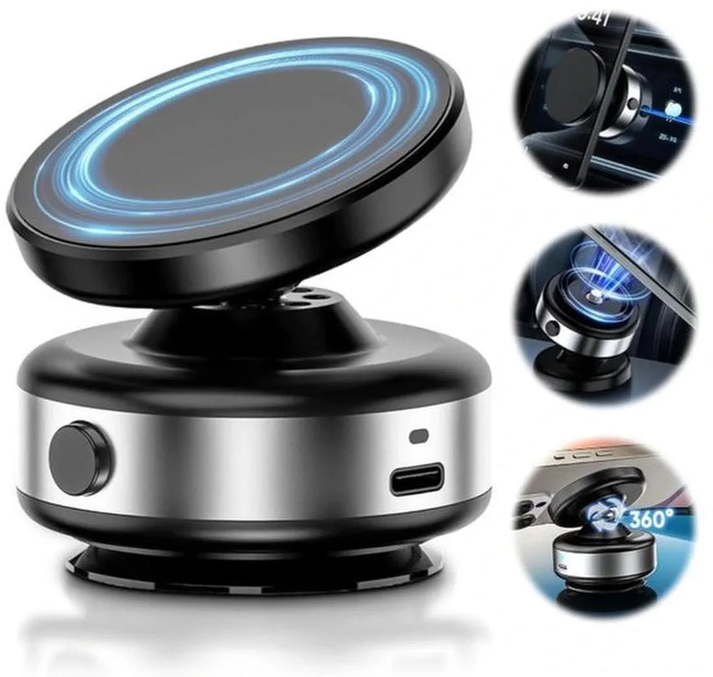 Telefoonhouder auto – Magnetische autohouder – N52 sterke magneet – 360° draaibaar – Geschikt voor iPhone & Android – Zilver-Ilumina Benelux
