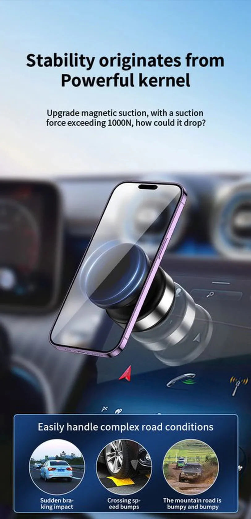 Telefoonhouder auto – Magnetische autohouder – N52 sterke magneet – 360° draaibaar – Geschikt voor iPhone & Android – Zilver-Ilumina Benelux