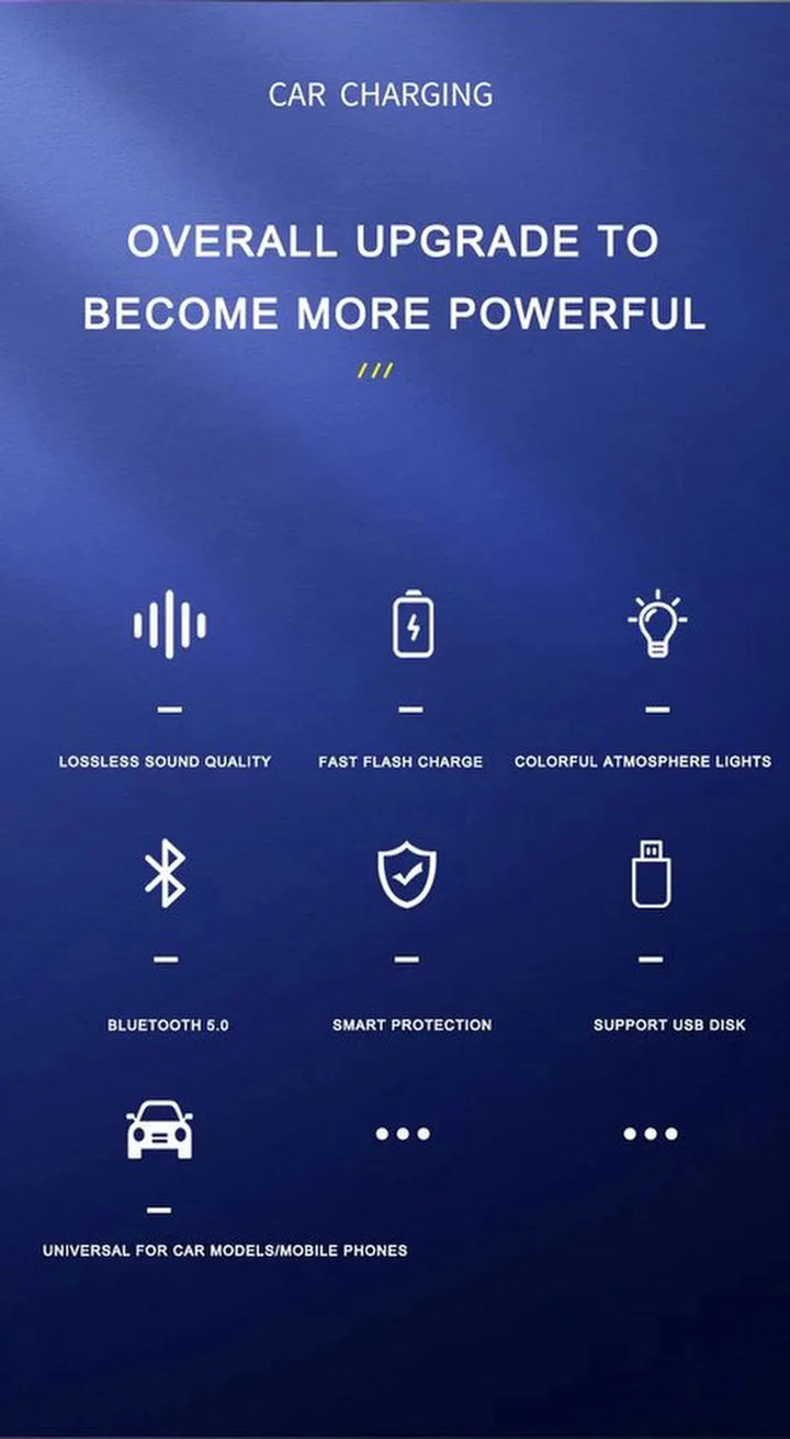 FM Transmitter auto – Bluetooth 5.0 – QC3.0 & USB-C PD snellader – 3-poorts autolader – Handsfree bellen – LED licht-Ilumina Benelux