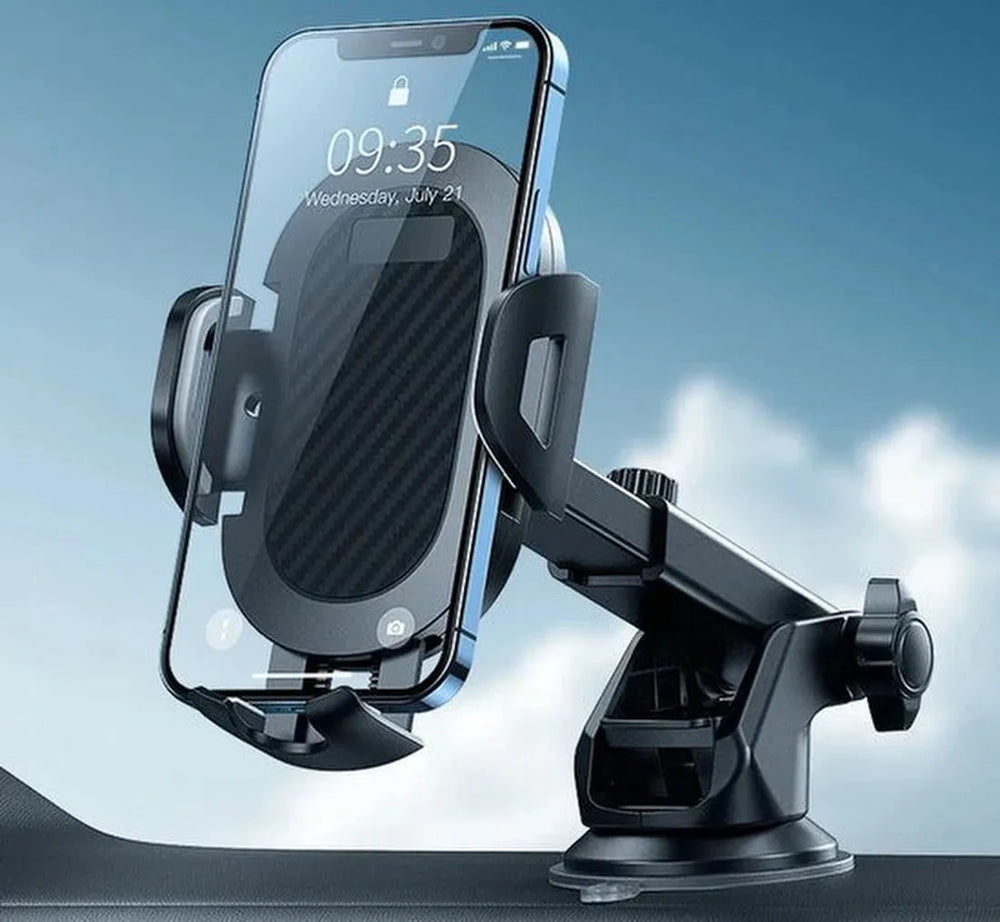Telefoonhouder auto – Extra sterke zuignap – Dashboard & raam – Ook voor bureau – 360° draaibaar – Zwart-Ilumina Benelux
