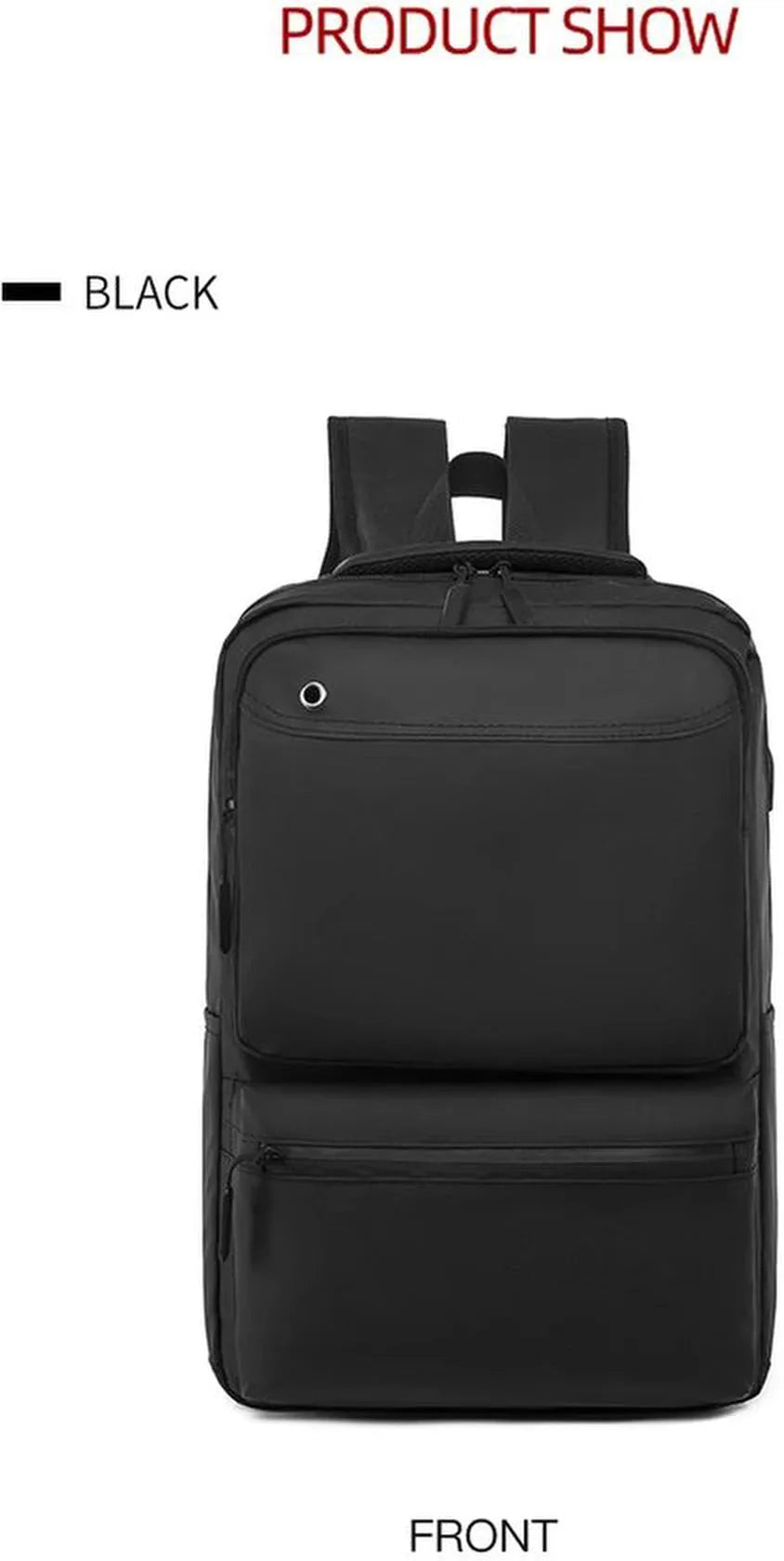 Laptop rugzak 15,6 inch – Met USB-poort – Voor heren en dames – Waterafstotend – Zwart-Laptoptas-Ilumina Benelux