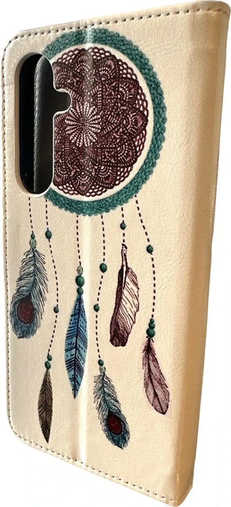 Samsung Galaxy A25 Hoesjes – Bookcase Portemonneehoes – Magneetsluiting – Pasjeshouder – Droomvanger Print-Ilumina Benelux